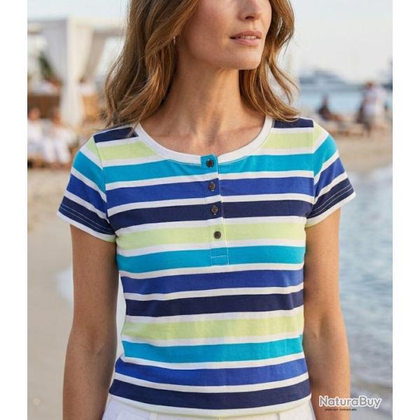 Tee shirt Mayflower Diwane2 style marini�re le classique boutonn� 100 coton