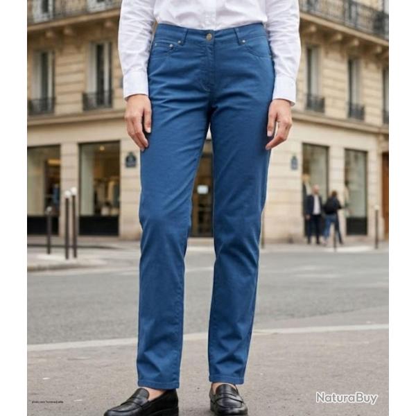 MAYFLOWER FLORA3 - Pantalon en toile stretch pour femme : Confort et �l�gance au quotidien 44