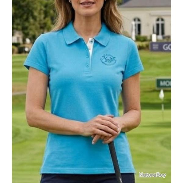 Polo MAYFLOWER LEONOR1 bleu en maille piqu�e : le style sport-chic 44