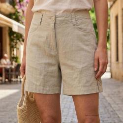 MAYFLOWER MINDY1 Short en lin pour femme au confort modulable