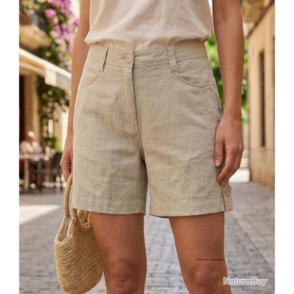 MAYFLOWER MINDY1 Short en lin pour femme au confort modulable