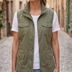 Gilet sans manches femme MAYFLOWER MITSY1 : le confort d'un coton ajustable au quotidien 42