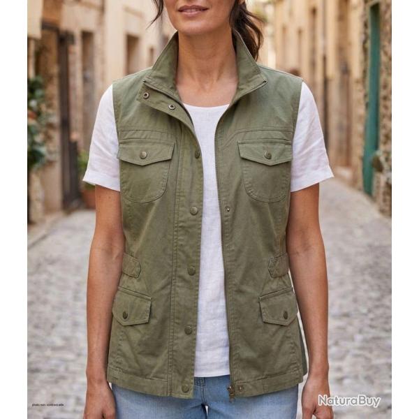 Gilet sans manches femme MAYFLOWER MITSY1 : le confort d'un coton ajustable au quotidien 42