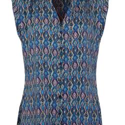 Chemisier sans manches imprim&eacute; N1121A 48