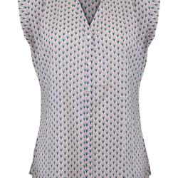 Chemisier sans manches imprim&eacute; N1131A 42