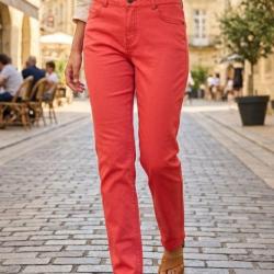MAYFLOWER PANTF3002A - Pantalon ultra-stretch corail : confort absolu et style vitamin&eacute; 46
