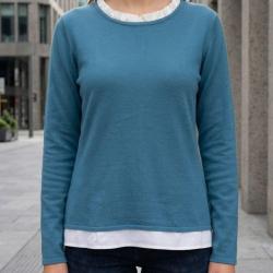 Pull Femme 2 en 1 PULF2004A &Eacute;l&eacute;gance Trompe l OEil et Confort Absolu