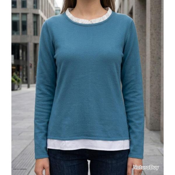 Pull Femme 2 en 1 PULF2004A �l�gance Trompe l OEil et Confort Absolu
