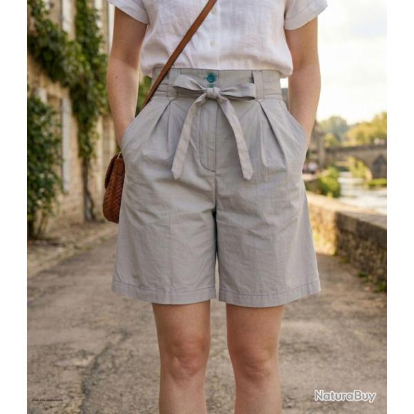 MAYFLOWER SE1105T Short mi long pour femme au style �l�gant avec ceinture