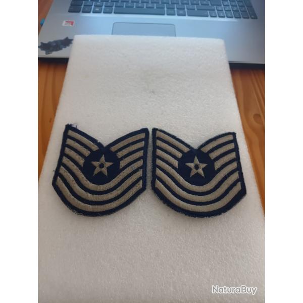 Paire de grade arm�e us air force Master sergent original