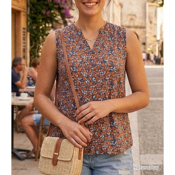Chemisier sans manches VOLTIGE1 MAYFLOWER La fluidit� de la pure viscose pour une allure estivale �c