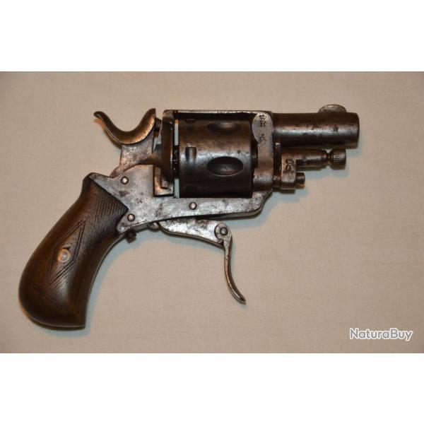 PETIT REVOLVER BRITISH BULL DOG  CALIBRE 320 - FABRICATION LIEGE POINCON ELG