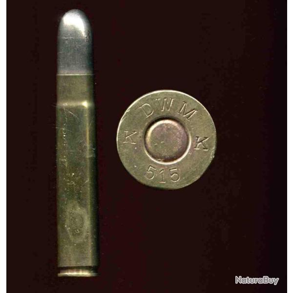 10.75 x 63 G Le Personnet - RARE - balle nickel arrondie - marquage : DWM K 515 K - Port compris