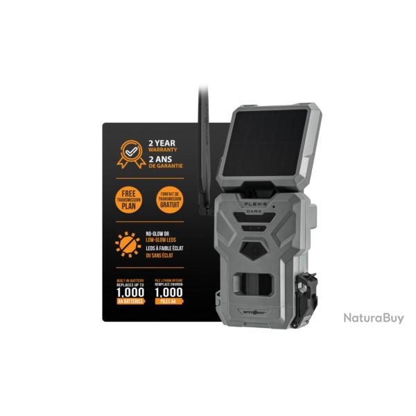 SPYPOINT FLEX-DARK S | Photo 40 MP | Vid�os 1080p | Panneau Solaire Int�gr� | LED Invisibles