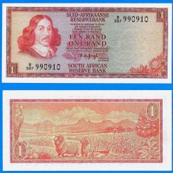 Afrique Du Sud 1 Rand 1975 Billet Titre En Afrikaner Sign 5 Animal South Africa