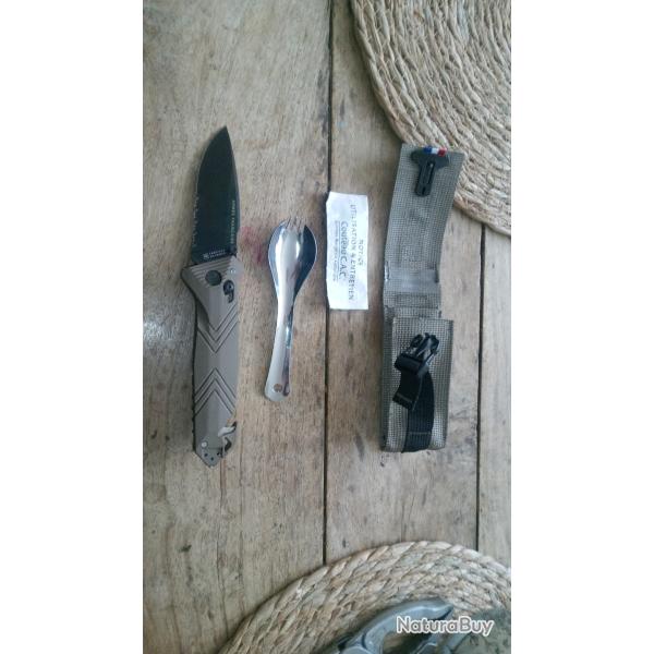 Couteau Cac TB Outdoors Beige Arm�e fran�aise avec tire bouchons