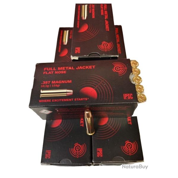 CARTOUCHES GECO CAL. 357 MAG LOT DE 10 BOITES
