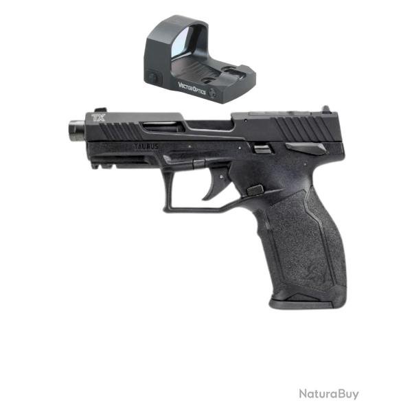 Pack Pistolet TAURUS TX22 TORO cal.22LR Optic Ready avec point rouge Frenzy FM 17x24 (VE00127)