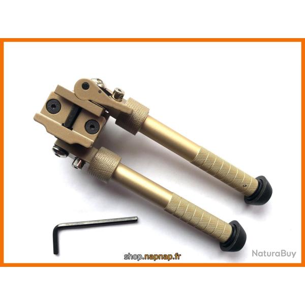 Bipied tactique picatinny en aluminium sur rotule � d�gagement rapide