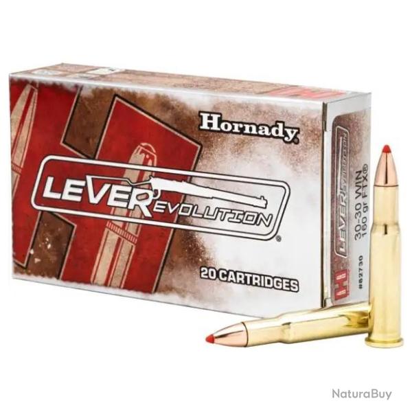 BOITE DE 20 CARTOUCHES HORNADY LEVER EVOLUTION 30-30WIN 150GR FTX