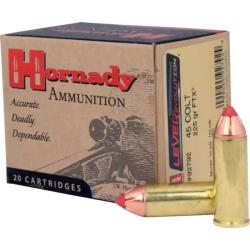 BOITE DE 20 CARTOUCHES HORNADY LEVER EVOLUTION 45COLT 225GR FTX
