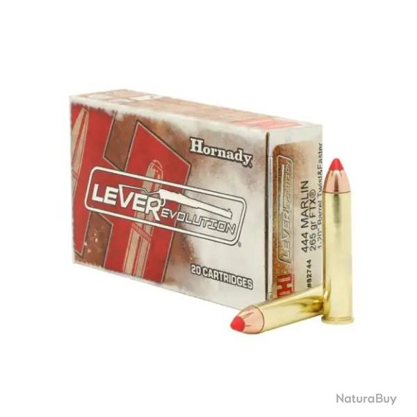 BOITE DE 20 CARTOUCHES HORNADY LEVER EVOLUTION 444MARLIN 265GR FTX