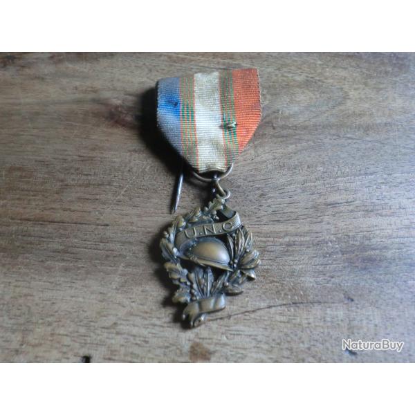 m�daille UNC union des combatants 14.18