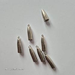 Lot de 7 plombs Catherine Dandinette Balle &agrave; anneaux 10 g, p&ecirc;che truite ou