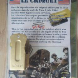 Cricket parachutiste US d&eacute;barquement ww2 (reproduction)