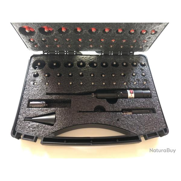Collimateur laser universel pour r�glage de lunette - 32 adaptateurs (.159 � .998 / 4,0 � 25,3 mm)