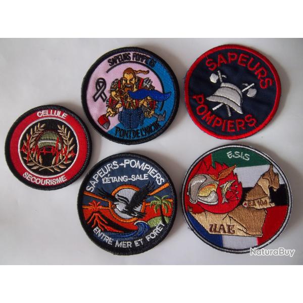 lot 5 �cussons sapeurs pompiers insignes collection