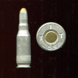 7.5 X 38 Suisse Exp&eacute;rimental Mle 1949 - RARE chargement &eacute;tui alu - &eacute;tui aluminium - Port Compris