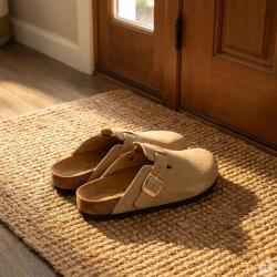 Sabots Pob en Cuir Gris Clair - Femme - Ayoka 37