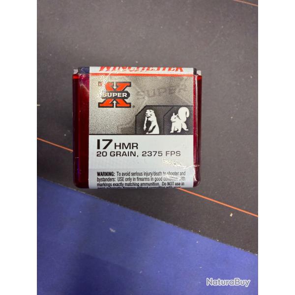 Balles Winchester Hollow point cal. 17 HMR