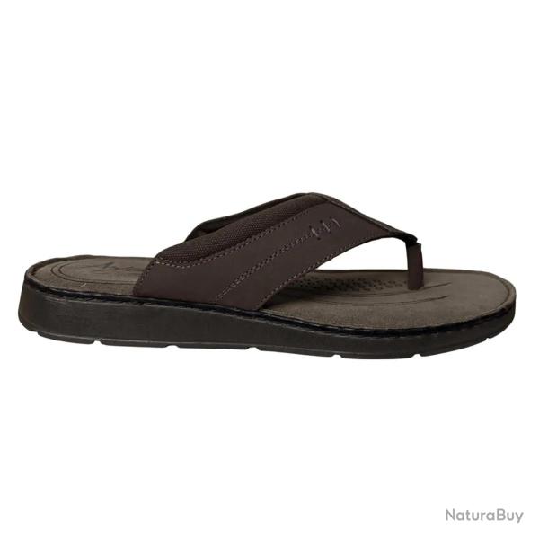 Tongs en Cuir Marron pour Homme - Dirbe - Ayoka 41