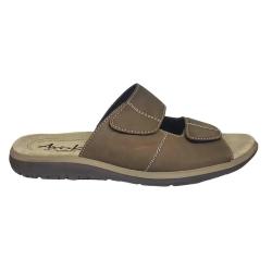 Sandales Debi en Cuir Marron pour Homme - AYOKA 43