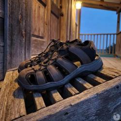Sandales ferm&eacute;es homme en cuir marron - AYOKA Doul 43