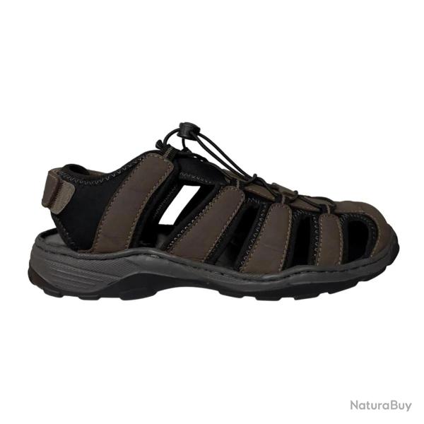 Sandales ferm�es homme en cuir marron - AYOKA Doul 44