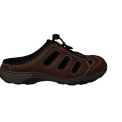 Sabots Homme Marron en Cuir &agrave; Attache Rapide - AYOKA Dugi 40