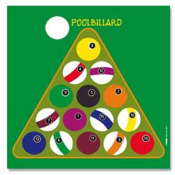 100 Blasons Poolbillard 42,5 x 42,5