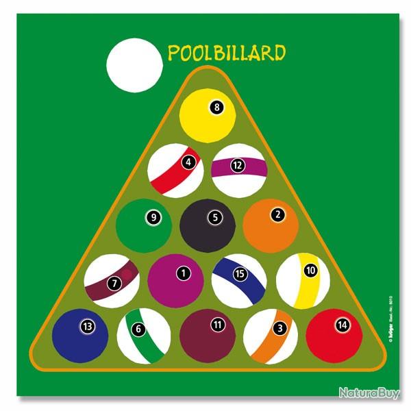 100 Blasons Poolbillard 42,5 x 42,5
