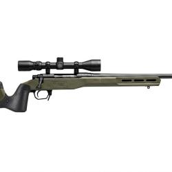 pack mdt odgreen Carabine AXIS XP SR INT. 56CM CAL.222 filet&eacute;e 1/x28 combo savage sr international