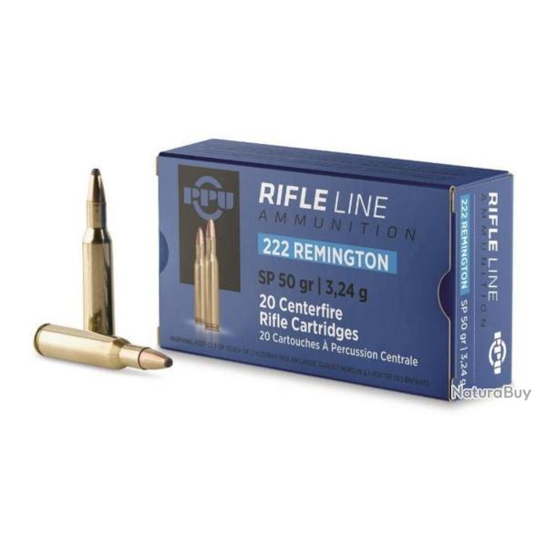 CARTOUCHES PARTIZAN 222 REMINGTON SP 50 GR x 200