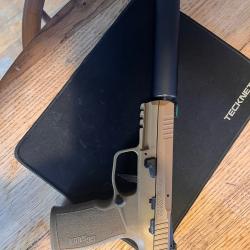 Sig sauer P322 C / 22Lr 20 coups Coyote optic ready  + mod&eacute;rateur B&T + holster