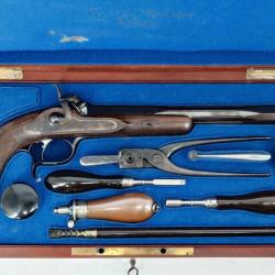 GASTINNE RENETTE PISTOLET DE TIR &Agrave; PERCUSSION Cal.44 POUDRE NOIRE 1882 en COFFRET - FRANCE FRANCE LO