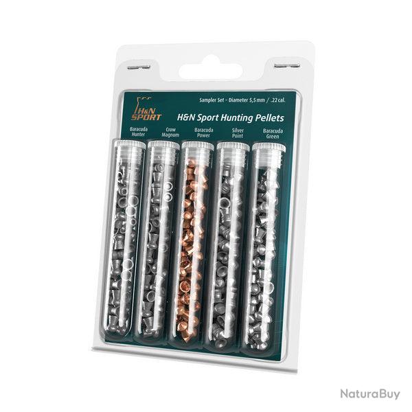 Blister 5 vari�t�s Plombs H&N Sport Hunting - Cal. 5.5