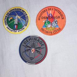 Lot de 3 ecussons de la s&eacute;curit&eacute; civile