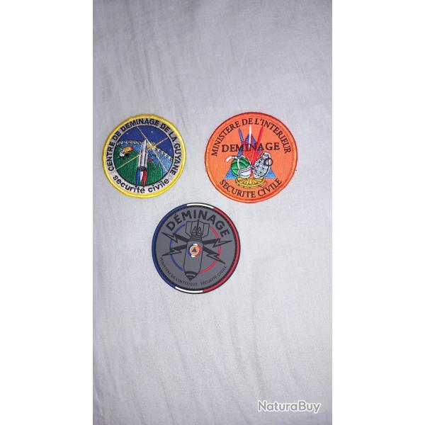 Lot de 3 ecussons de la s�curit� civile
