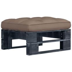 Pouf palette de jardin noir bois de pin impr&eacute;gn&eacute;