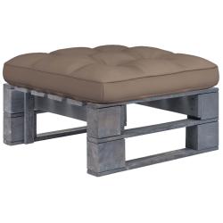 Pouf palette de jardin Bois de pin impr&eacute;gn&eacute; de gris